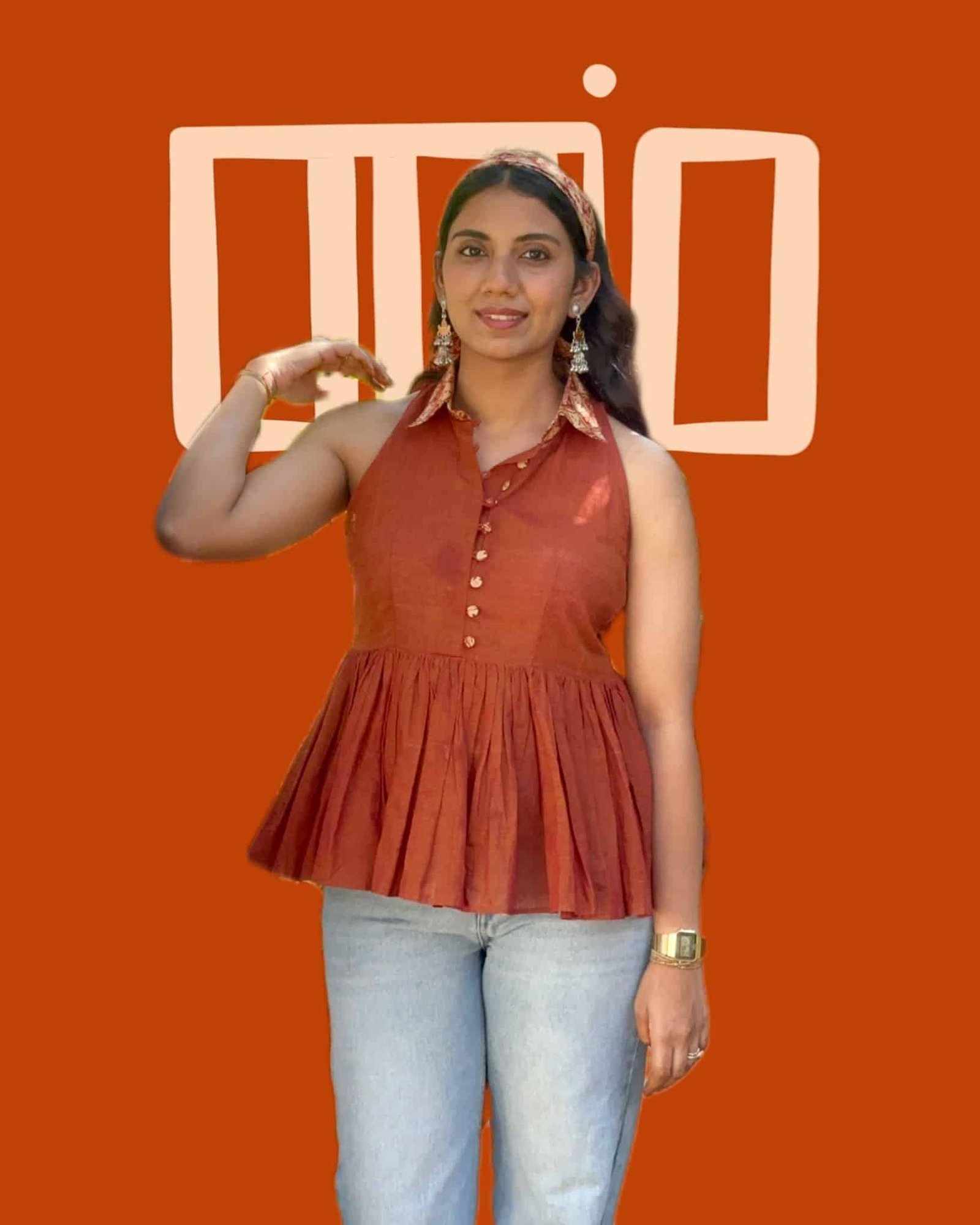 handloom peplum top